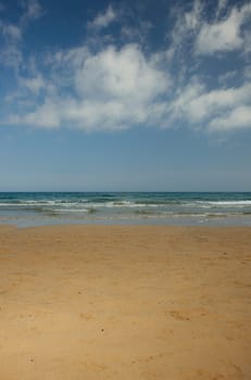 Empty Beautiful and sunny spanish beach