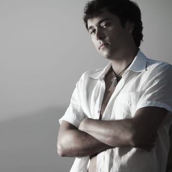 fashion style portrait of a handsome men
