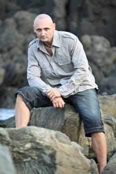Outdoor photo of a handsome men