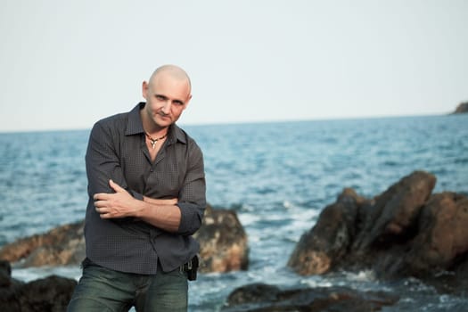 Fashion style photo of a handsome man
