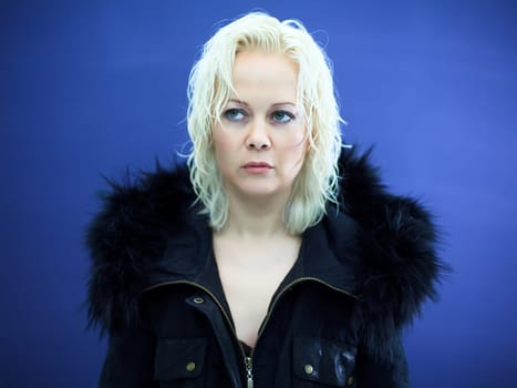 Portrait of a beautiful woman in studio