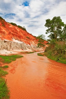 Canyon of the Fairy stream in Muine. Vietnam