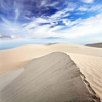 Beautiful sandy desert at day time