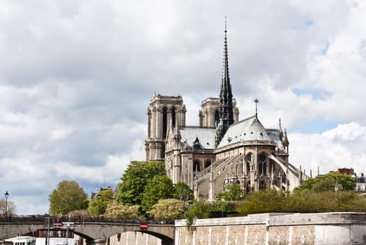 Notre-Dame de Paris on the Ile de la Cite - France.
