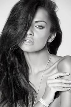 Portrait of beautiful and sexy fashion woman