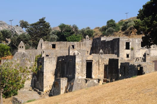 The ancient monastery of Moni Preveli in Crete