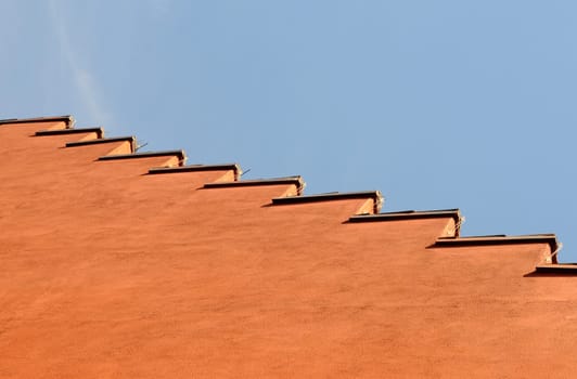 Façade with stepped gable in Freiburg Breisgau