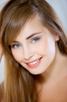 Portrait of cute and happy teenage girl