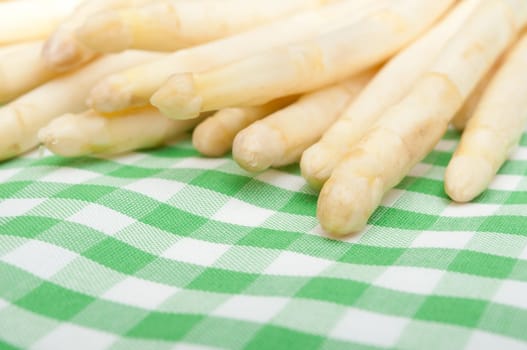 Spears of Fresh Uncooked White Asparagus - Shallow Depth of Field