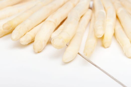 Spears of Fresh Uncooked White Asparagus - Shallow Depth of Field