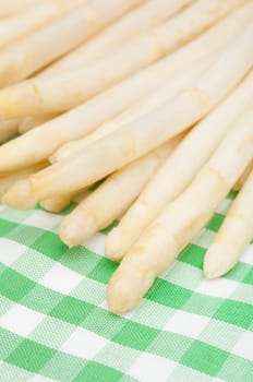Spears of Fresh Uncooked White Asparagus - Shallow Depth of Field