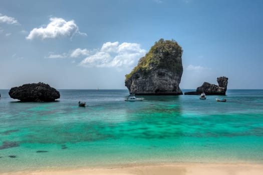 Beautiful bay of Phi Phi island at day time