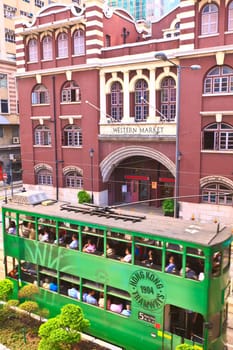 Hong Kong tramway and Western market.