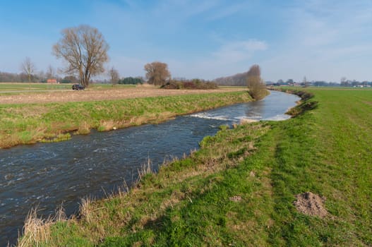 small river in a spring landscape