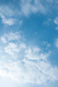 A beautiful spring sky with white clouds