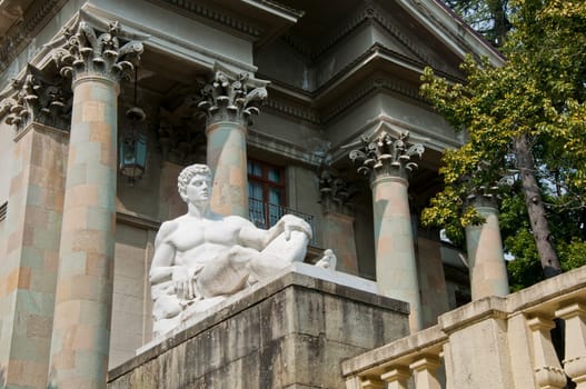 The monument of architecture of the Stalin era. Sanatorium Metalurg. Sochi