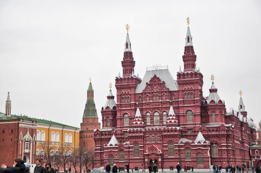 The architectural monument built in Moscow, Russia