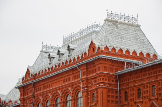 The architectural monument built in Moscow, Russia