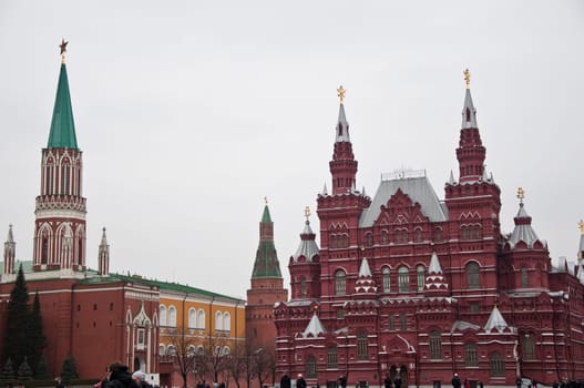 The architectural monument built in Moscow, Russia