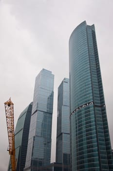 Modern Moscow International Business Center in the capital of Russia
