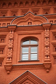 The architectural monument built in Moscow, Russia