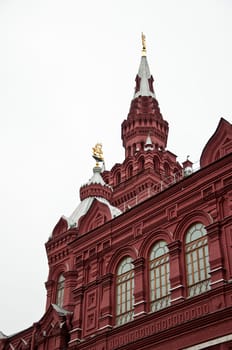 The architectural monument built in Moscow, Russia