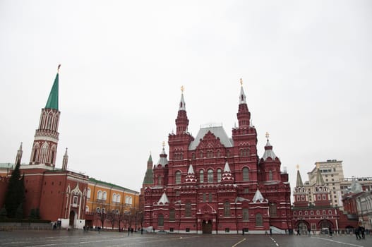 The architectural monument built in Moscow, Russia