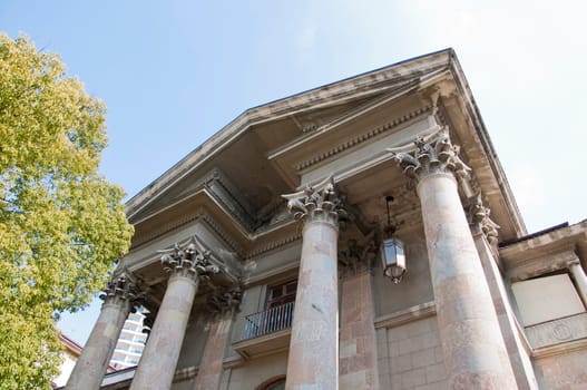 The monument of architecture of the Stalin era. Sanatorium Metalurg. Sochi