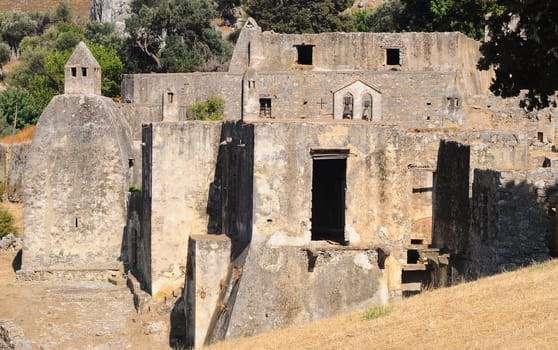 The ancient monastery of Moni Kato Preveli in Crete