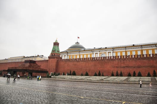 Panoramic view of Moscow Kremlin and embankment, Russia