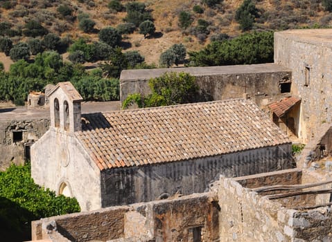The ancient monastery of Moni Kato Preveli in Crete