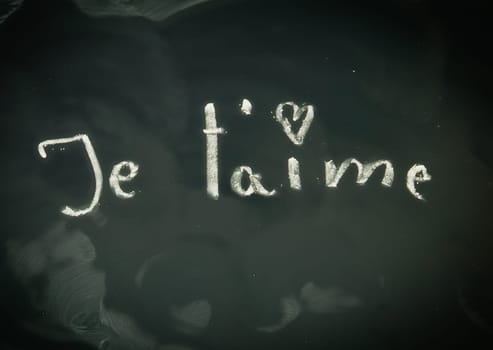 Chalk notes on a blackboard written in French