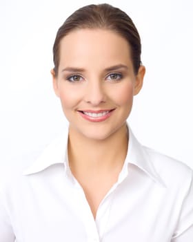 Portrait of beautiful and young business woman