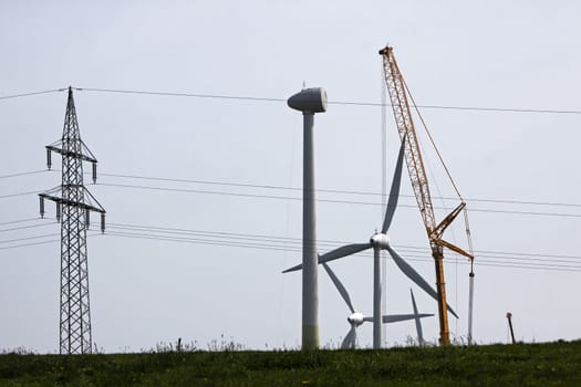 Wind turbine construction Alverdissen (Saalberg)