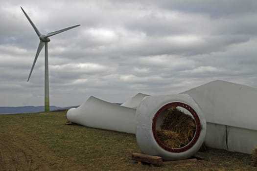 Wind turbine dismantling Saalberg (Alverdissen)