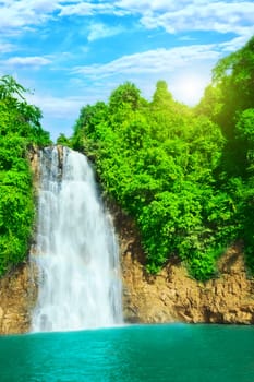 Bobla waterfall in central highland of Vietnam