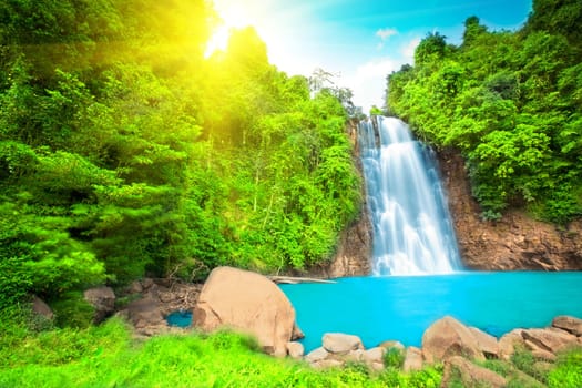 Waterfall  in rain forest