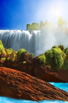 Elephant waterfall in central highland of Vietnam