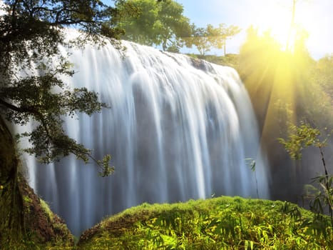 Elephant waterfall in central highland of Vietnam