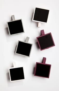 Six Squary Polaroid-style photo frames on white