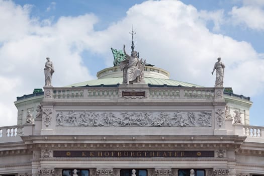 Burgtheater Vienna,historic building and landmark on the Ring Strasse