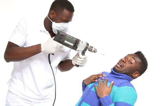 Dentist and patient