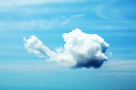 Beautiful cloud in blue sky with good shape.