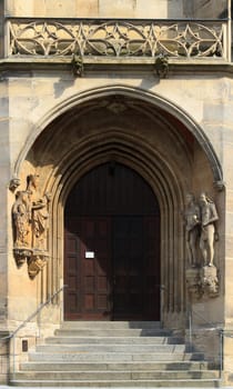 Entrance to the church of St. Moriz