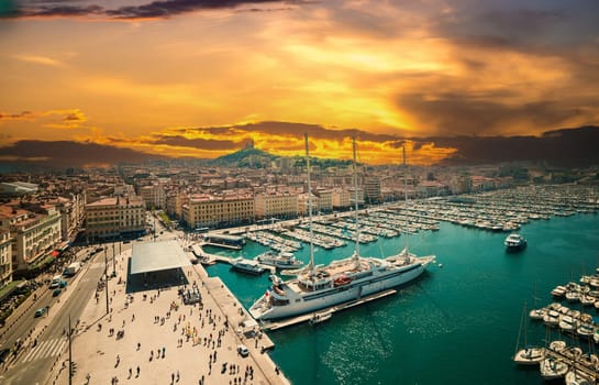 The old sea-port of Marseille. France