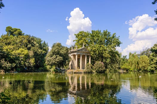 General plan of the Temple of Aesculapius on the lake of Villa Borghese, Rome