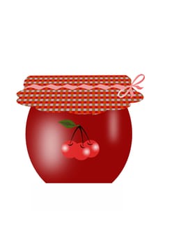 jar of cherry jam