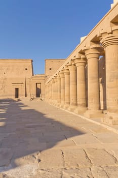 The Temple of Isis at Philae island. Near the town of Aswan ( Egypt)