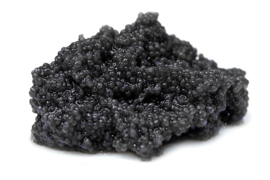 black caviar on white background
