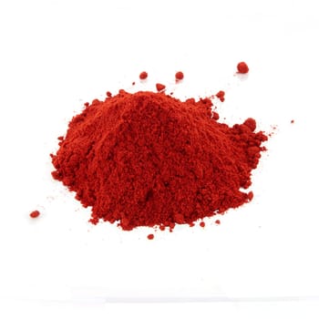 paprika red bittersweet grind trimmed and isolated